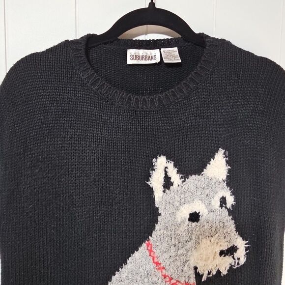Vintage Womens Miniature Schnauzer Fuzzy Dog Sleeveless Pullover Sweater Small - Picture 5 of 13